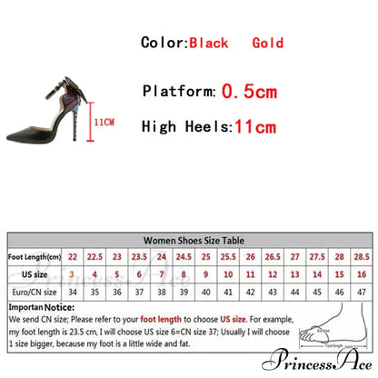 Sexy Pointed Toe Slingback Sandals Women Pumps with Big Butterfly Design High Heels Stiletto Wedding Prom Shoes in Gold