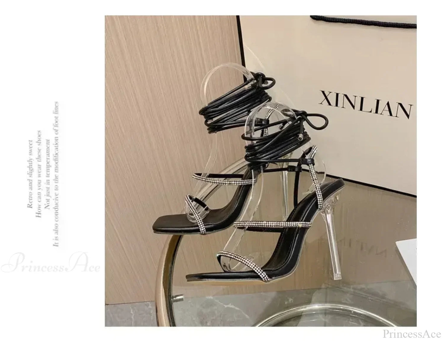 Sexy Silk Pointed Rhinestone Butterfly-knot Thin High Heel Sandals Pvc Band Ankle Buckle Banquet Wedding High Heel