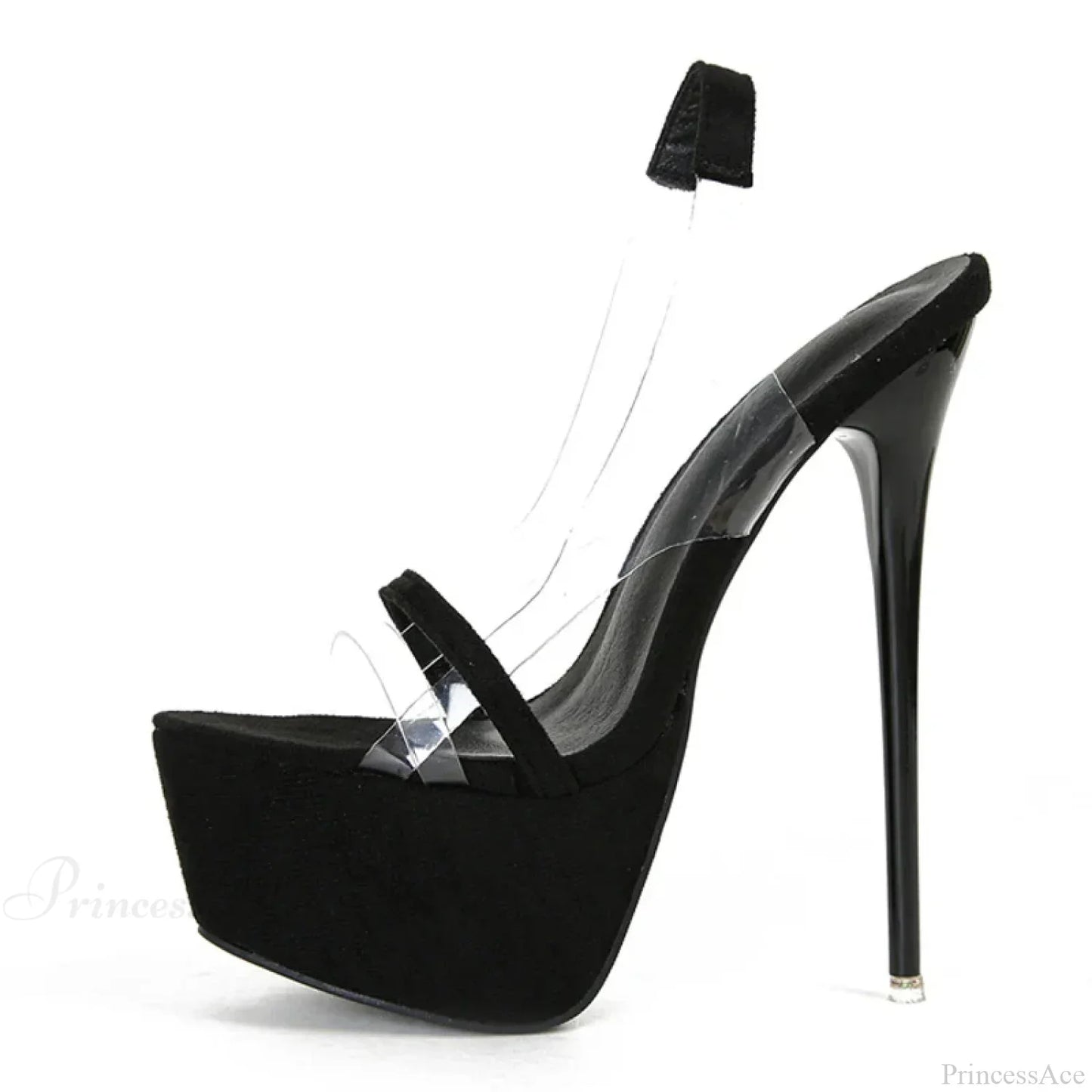 Sexy Snake-Print Back-Strap Platform Sandals Thick-Bottom Open-Toe Party Stripper Transparent High Heel