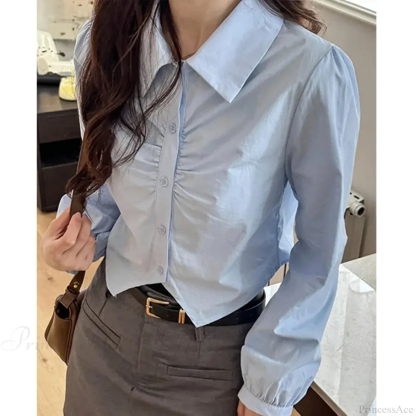 Sexy V-neck Short Sleeve French Style Blouse