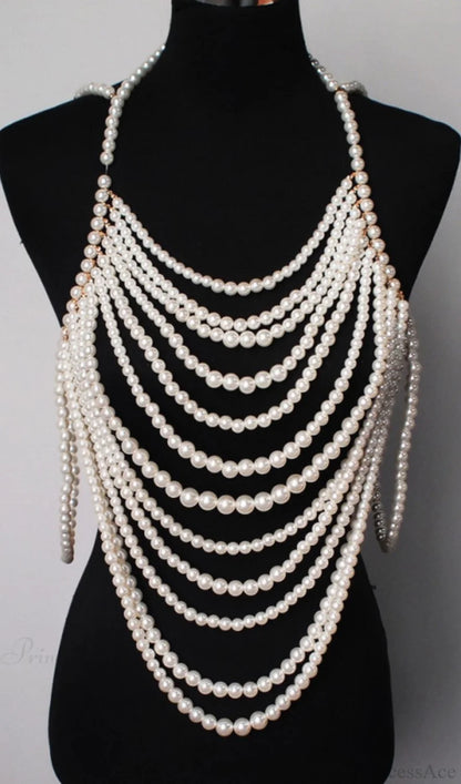 SHAWL WHITE PEARL TOP