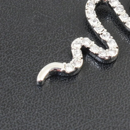 Shimmering Serpent Medieval Zircon Belly Ring
