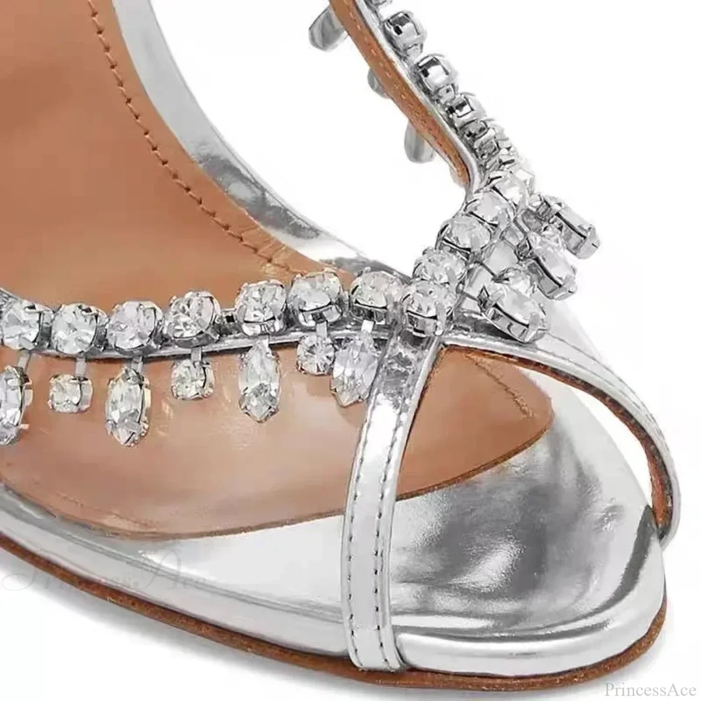 Shiny Crystal Summer Pvc Transparent Fish Mouth PartyFashion Luxury Designer High Heel