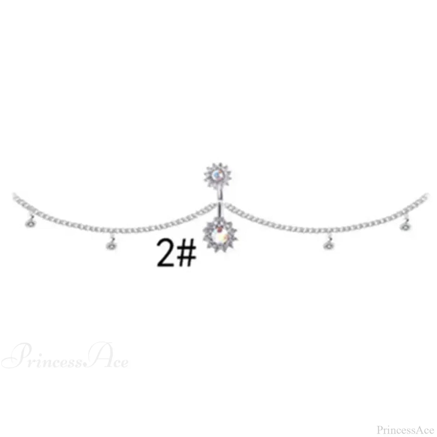 Shiny Metal Chain Dark Belly Ring