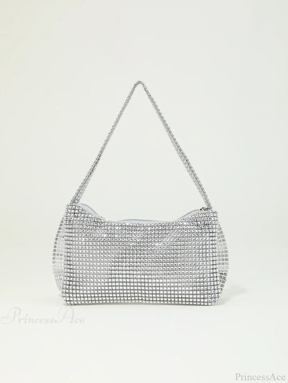 Shiny Rhinestone Bow Evening Clutch Bag