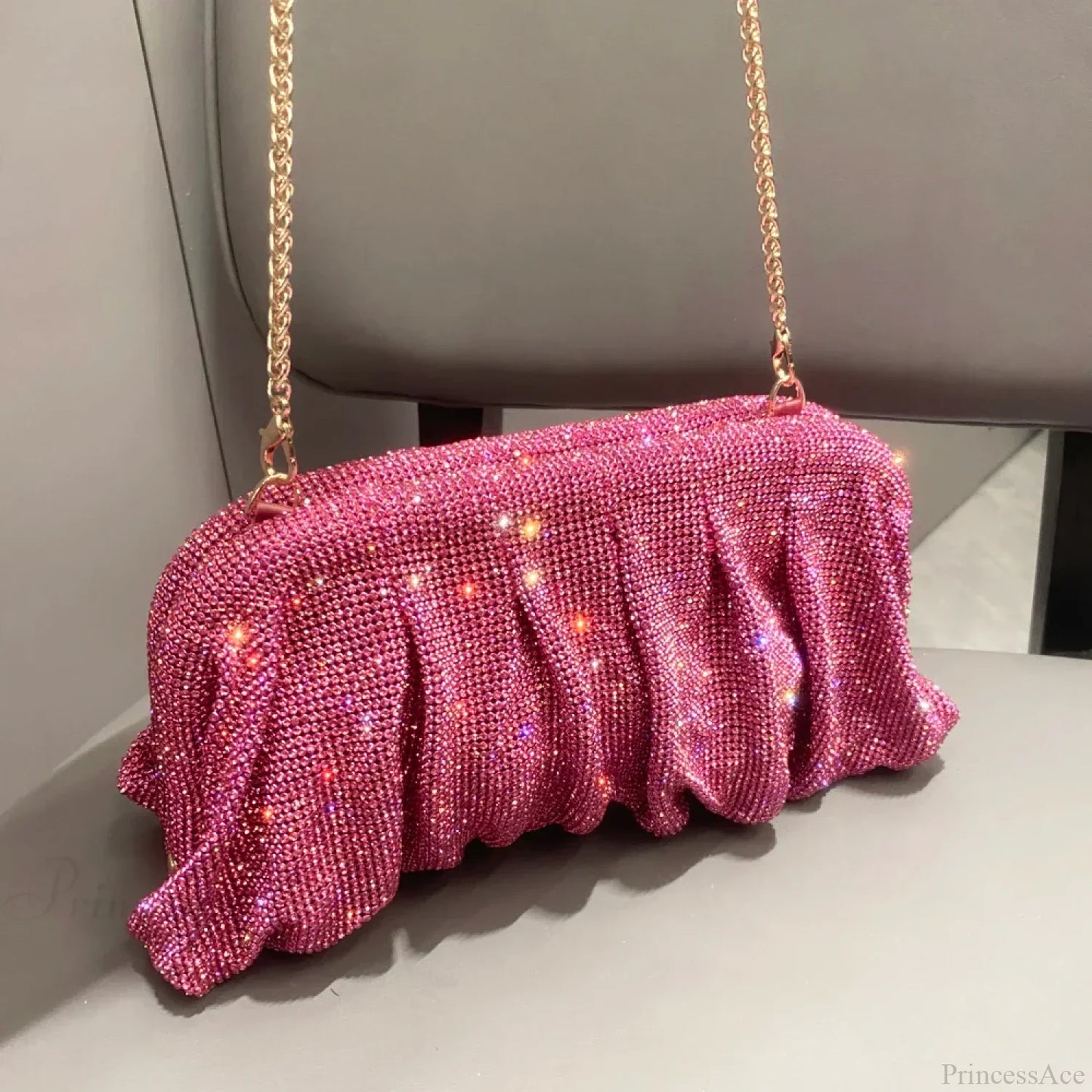 Shiny Rhinestones Handmade Evening Wristlet
