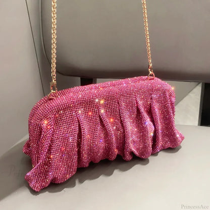 Shiny Rhinestones Handmade Evening Wristlet