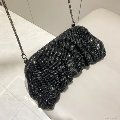 Shiny Rhinestones Handmade Evening Wristlet