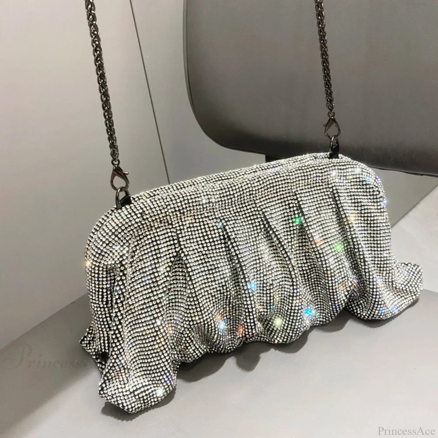 Shiny Rhinestones Handmade Evening Wristlet
