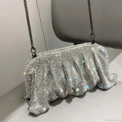 Shiny Rhinestones Handmade Evening Wristlet