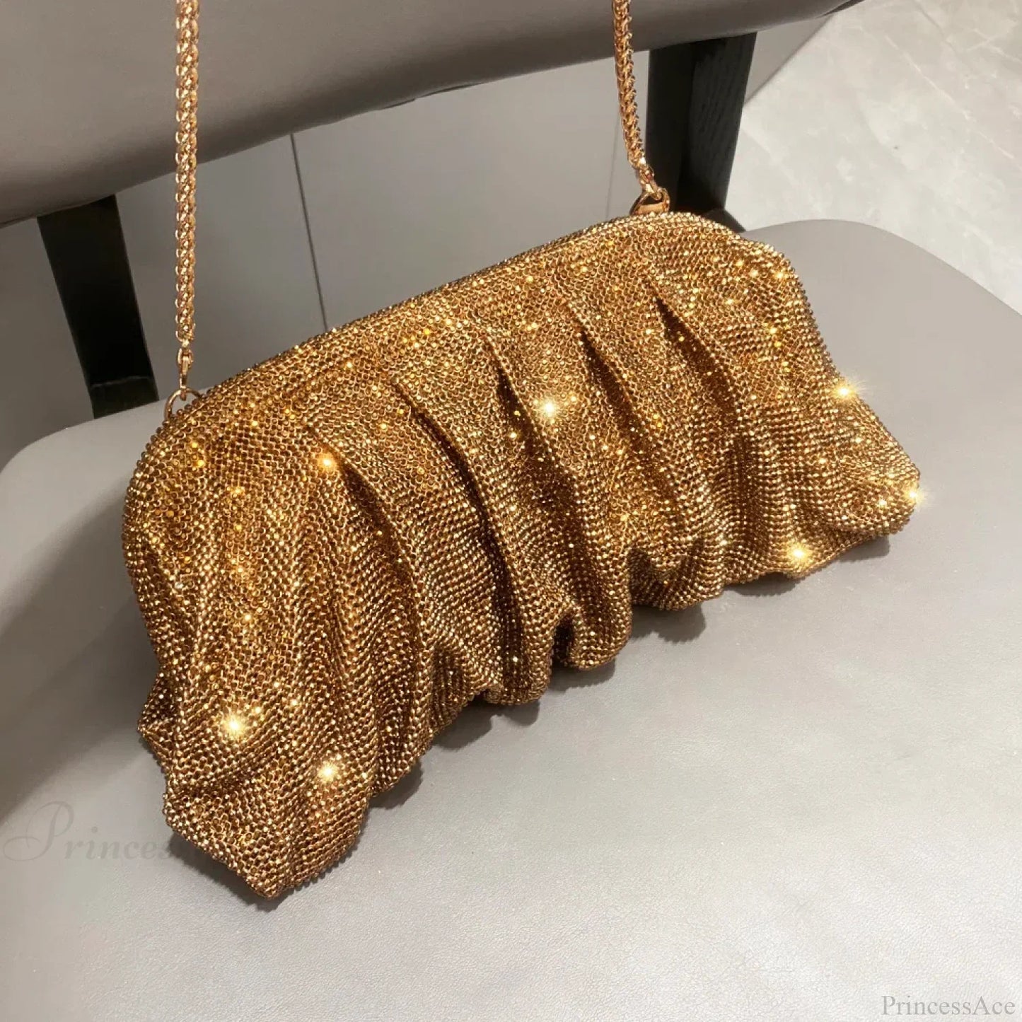 Shiny Rhinestones Handmade Evening Wristlet