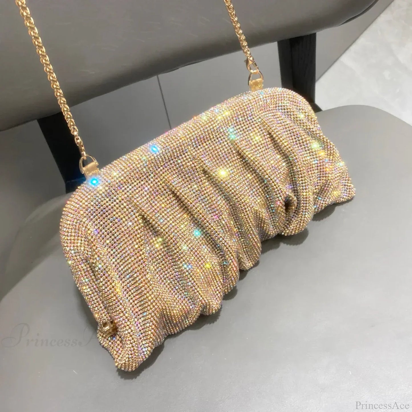 Shiny Rhinestones Handmade Evening Wristlet