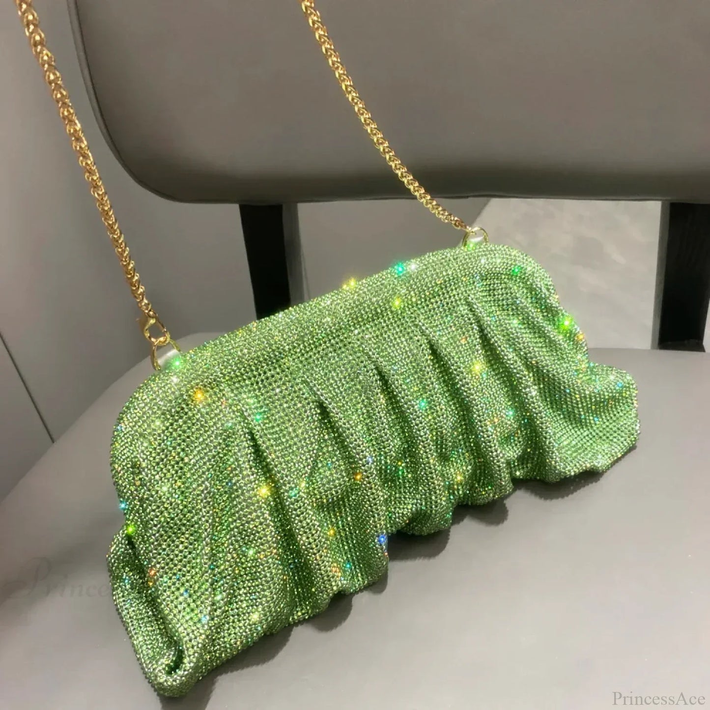 Shiny Rhinestones Handmade Evening Wristlet