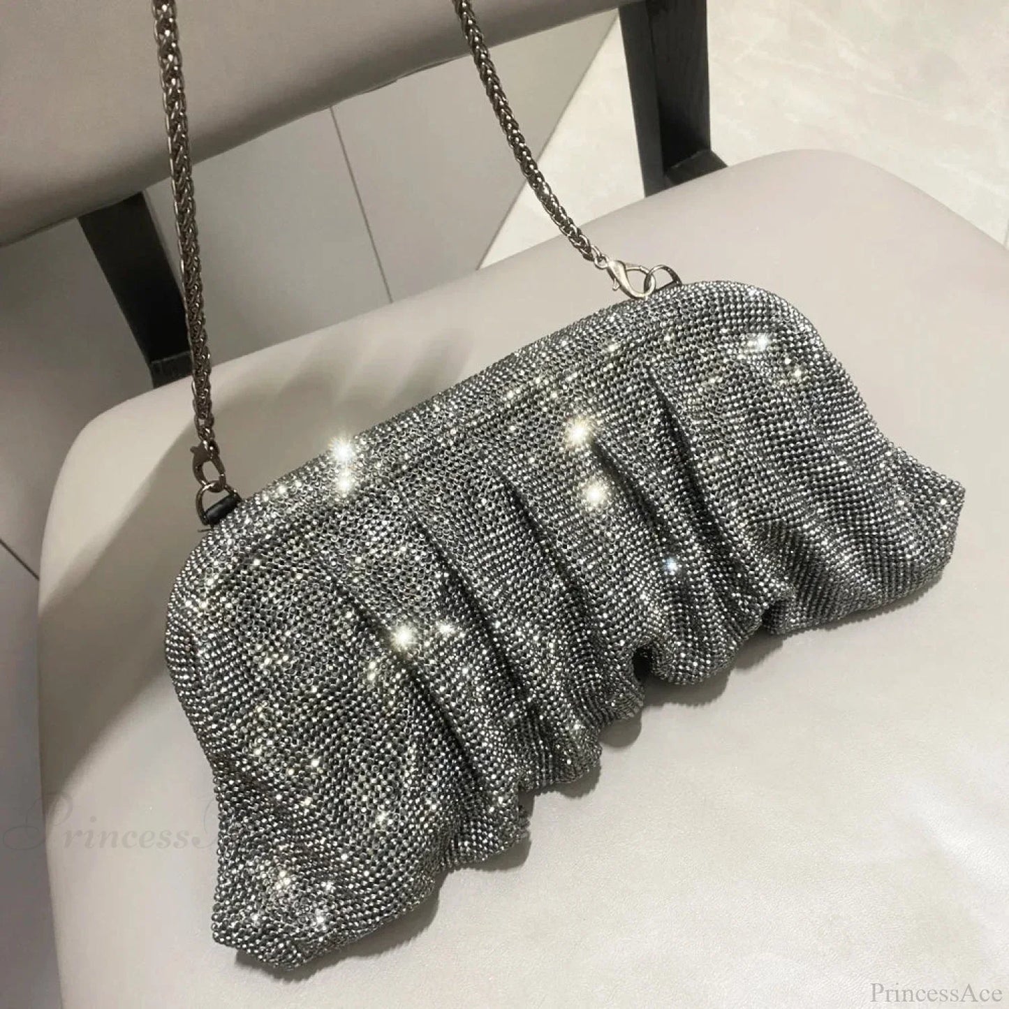 Shiny Rhinestones Handmade Evening Wristlet