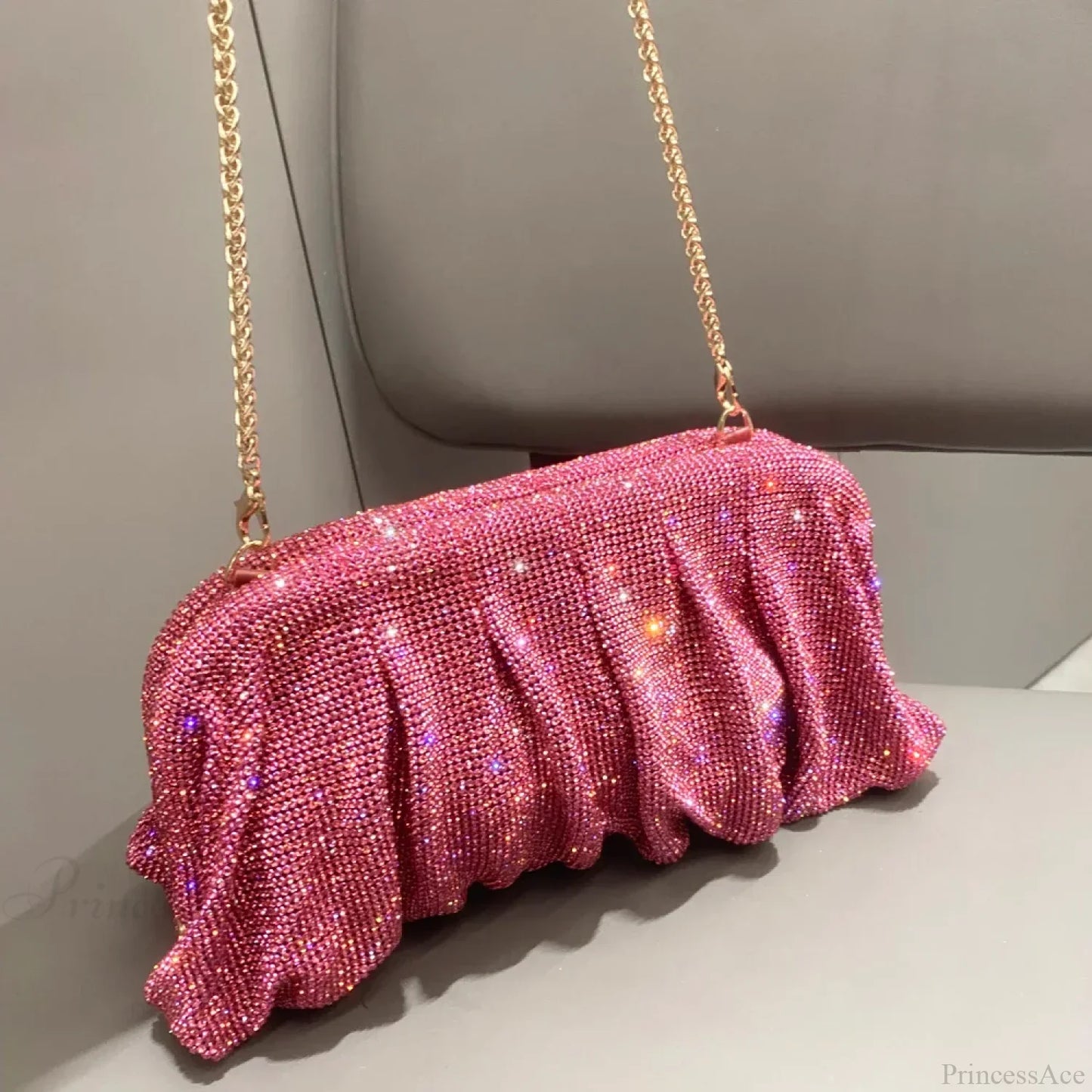 Shiny Rhinestones Handmade Evening Wristlet