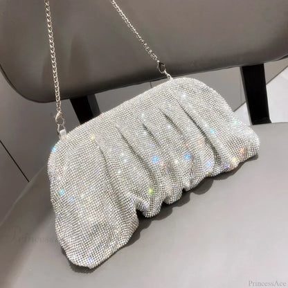 Shiny Rhinestones Handmade Evening Wristlet