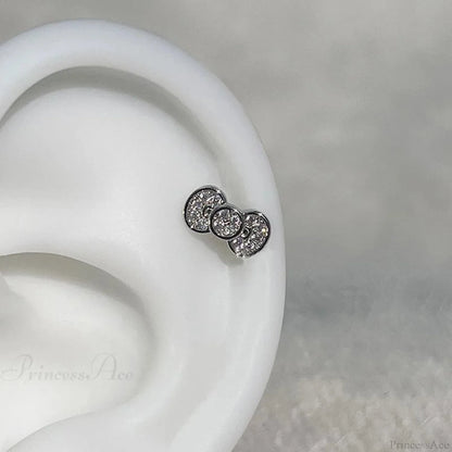 Shiny Saturn 316L Stainless Steel Stud Earring