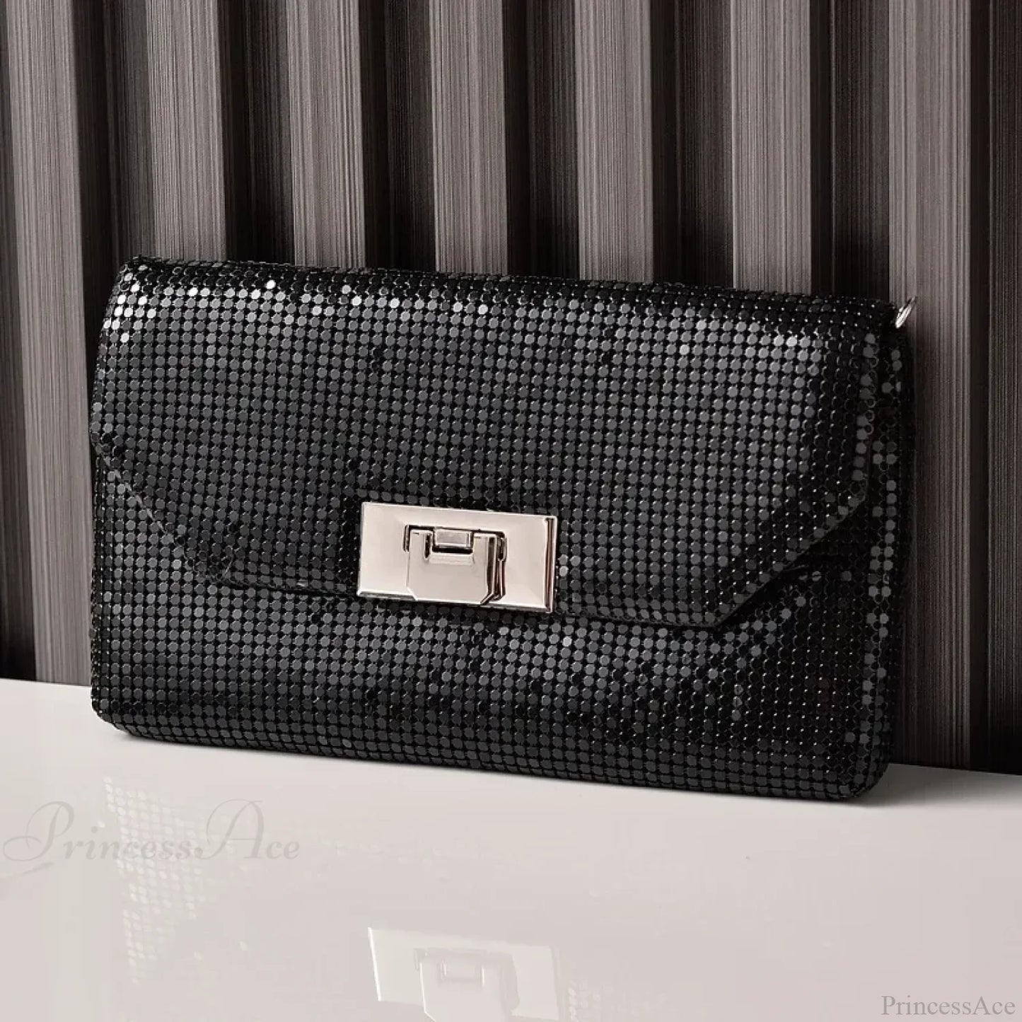 Shiny Sequins Evening Clutch Wristlet