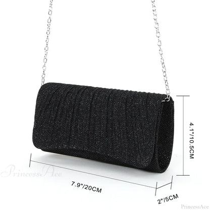 Shiny Shoulder Chain Satchel Wedding Cocktail Clutch Bag