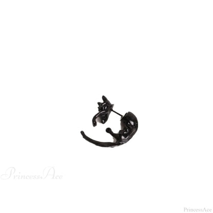 Shiny Thorns Circle Five-Pointed Star Earring