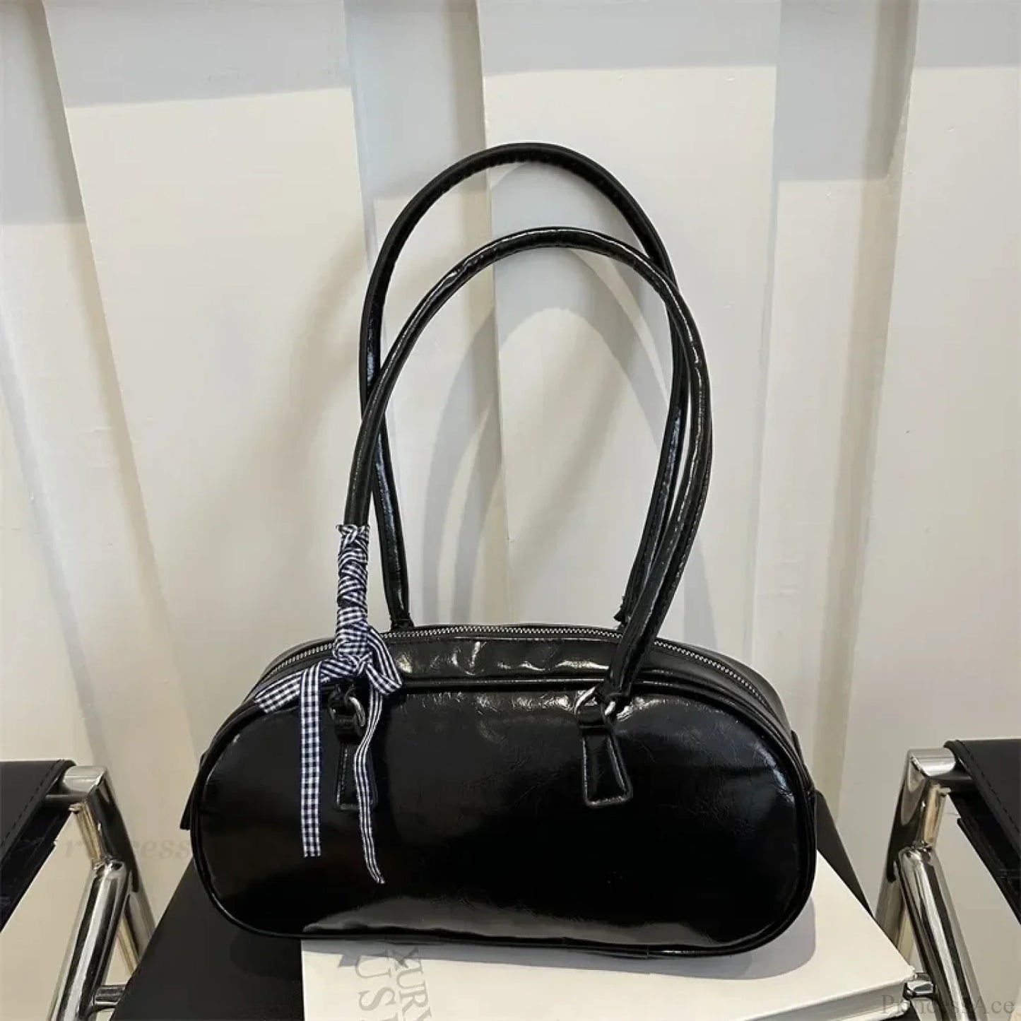 Silver Pillow Crossbody Shoulder Bag