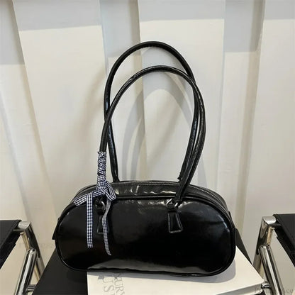 Silver Pillow Crossbody Shoulder Bag