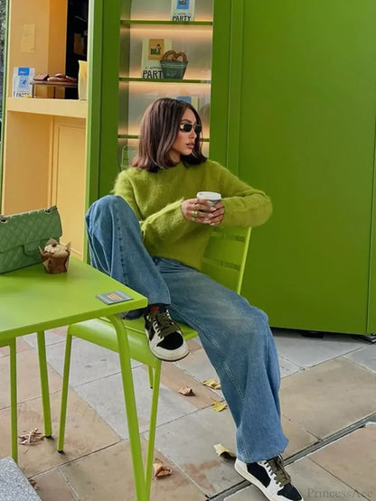 Simple Cashmere Round Neck Sweater