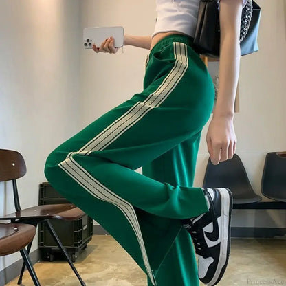 Simple Loose Wide Leg Elastic Pants