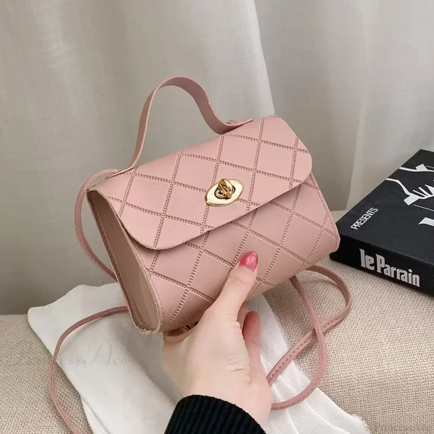Simple PU Leather Mobile Phone Coin Crossbody Handbag