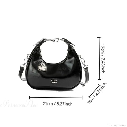 Simple Versatile Solid Color Shoulder Messenger Handbag
