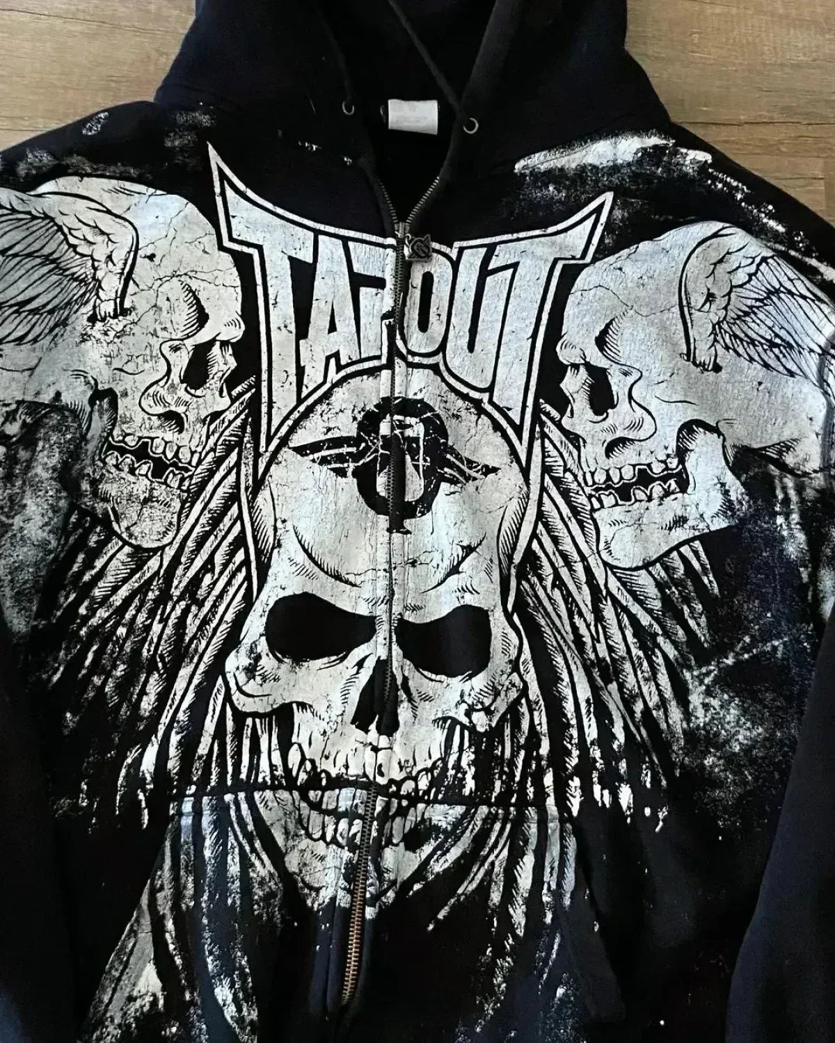 Skull Retro Zipper Hoodie