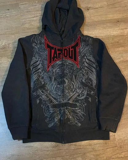 Skull Retro Zipper Hoodie