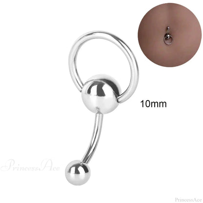 Skull Serpent Dangle Dark Belly Ring