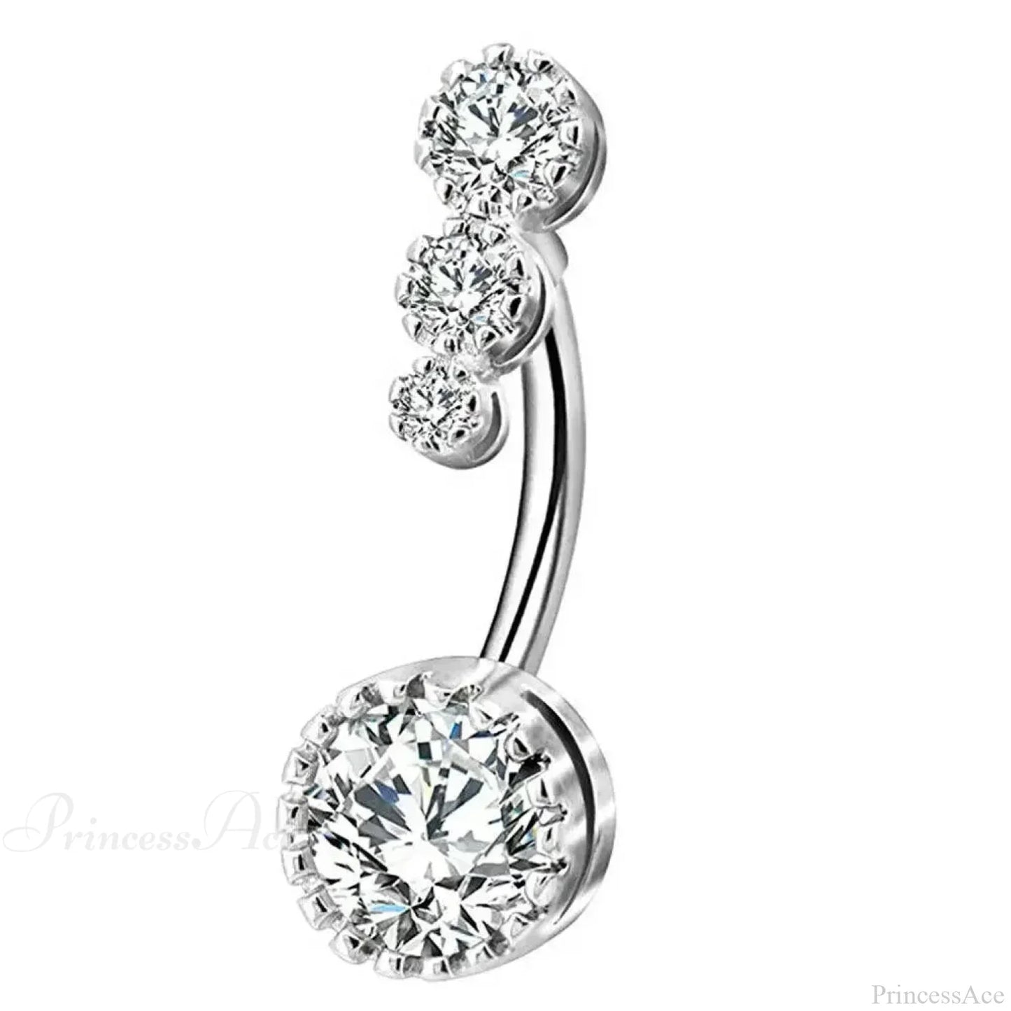 Skull Serpent Dangle Dark Belly Ring