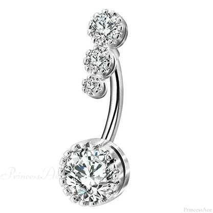 Skull Serpent Dangle Dark Belly Ring