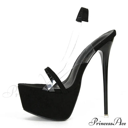 Snake Print Back Strap Platform Sandals - Open Toe Party Nightclub Stripper Heels