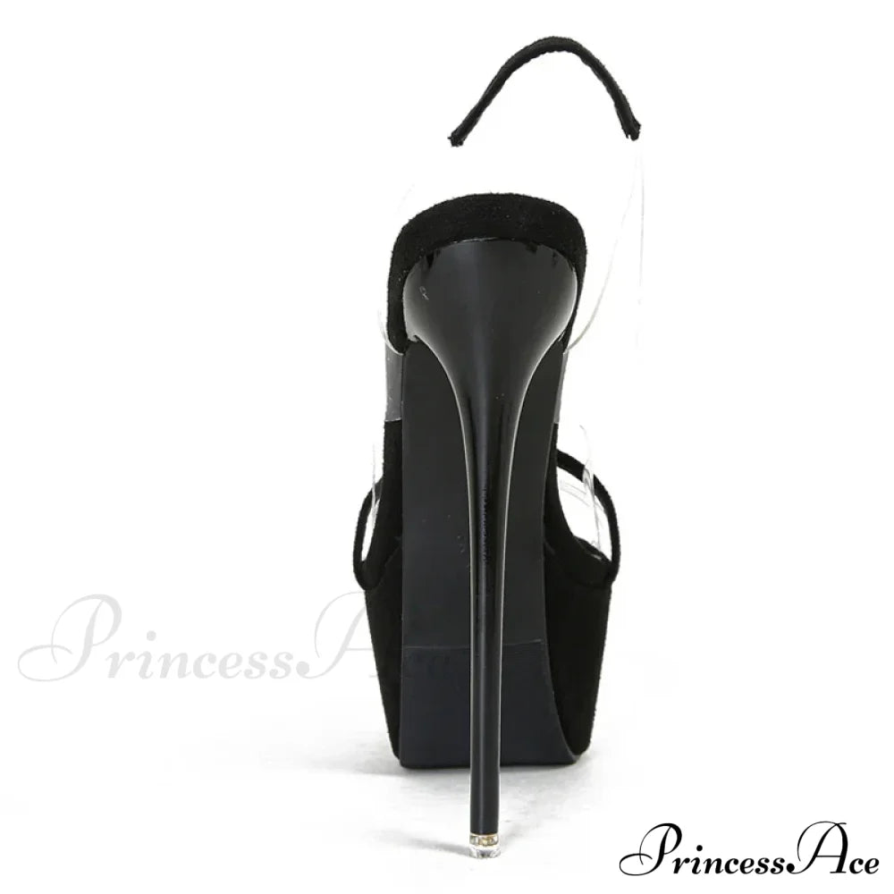 Snake Print Back Strap Platform Sandals - Open Toe Party Nightclub Stripper Heels