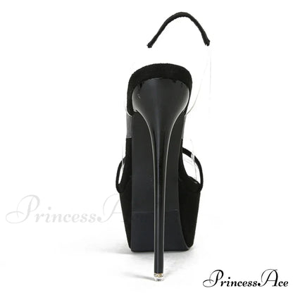 Snake Print Back Strap Platform Sandals - Open Toe Party Nightclub Stripper Heels