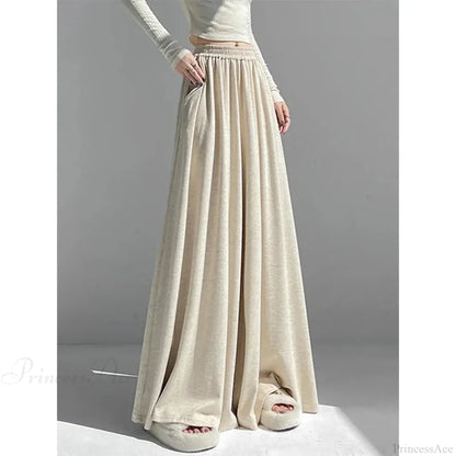 Soft High Waist Casual Wide Leg Pants