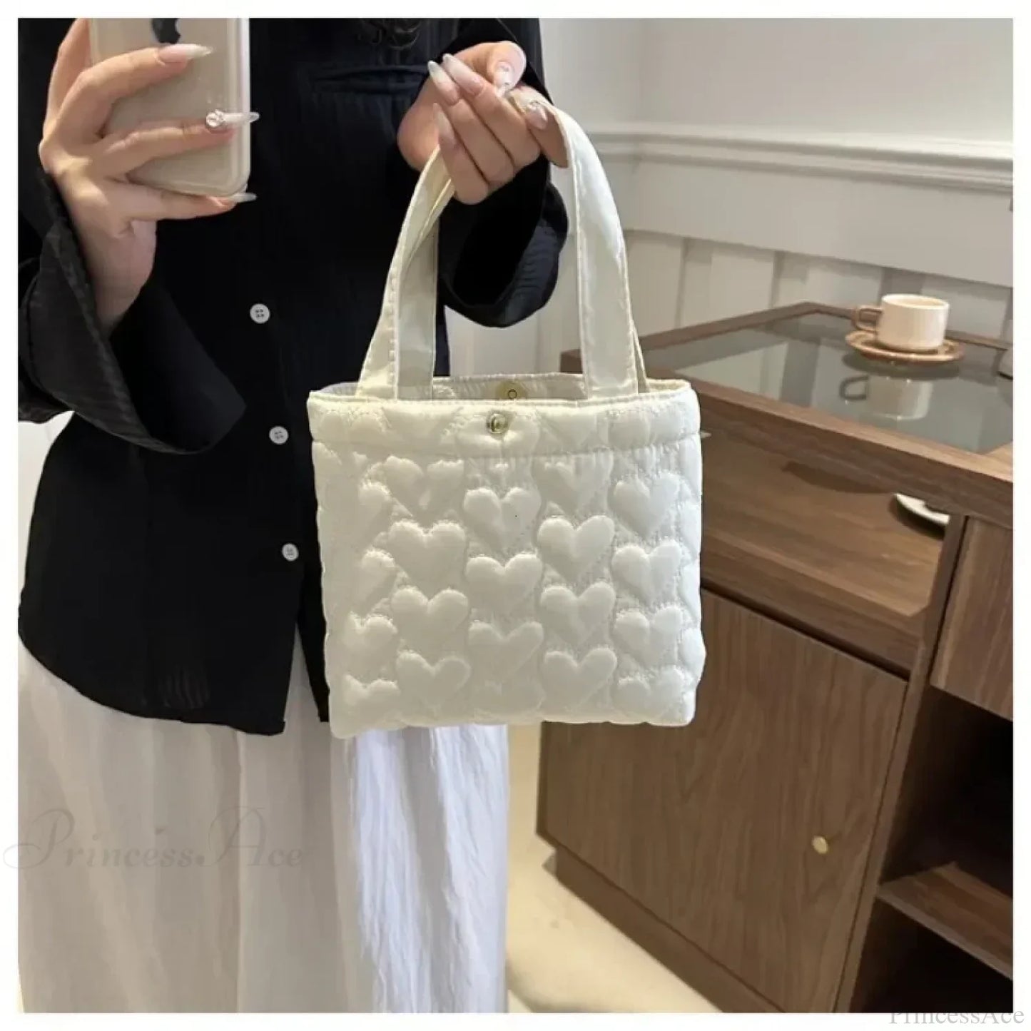 Soft Puffer Cotton Quilted Crossbody Bag