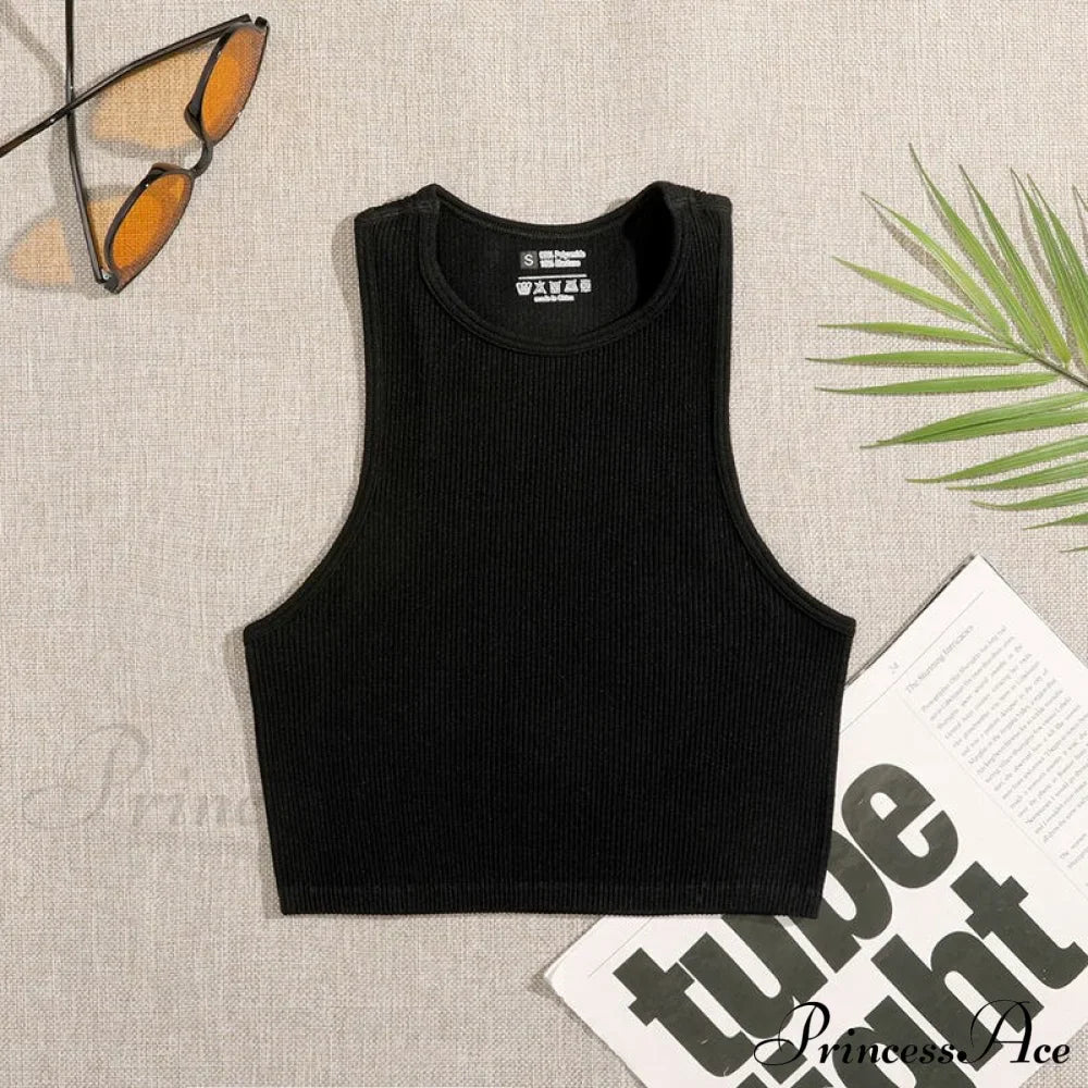 Solid Basic Seamless Streetwear Tank Tops