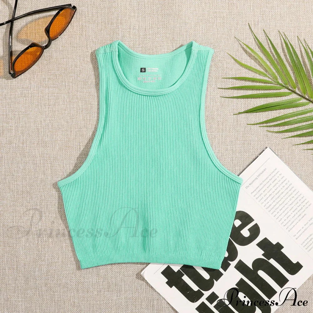 Solid Basic Seamless Streetwear Tank Tops