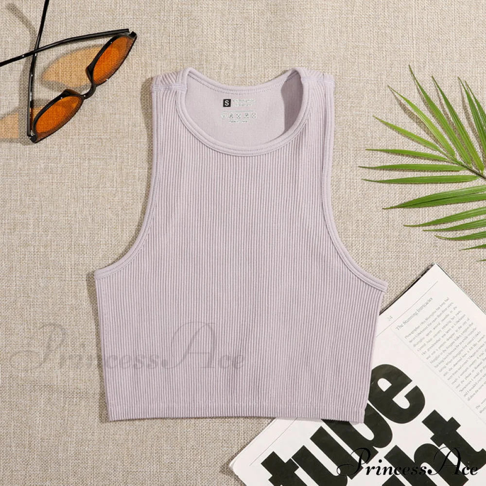 Solid Basic Seamless Streetwear Tank Tops