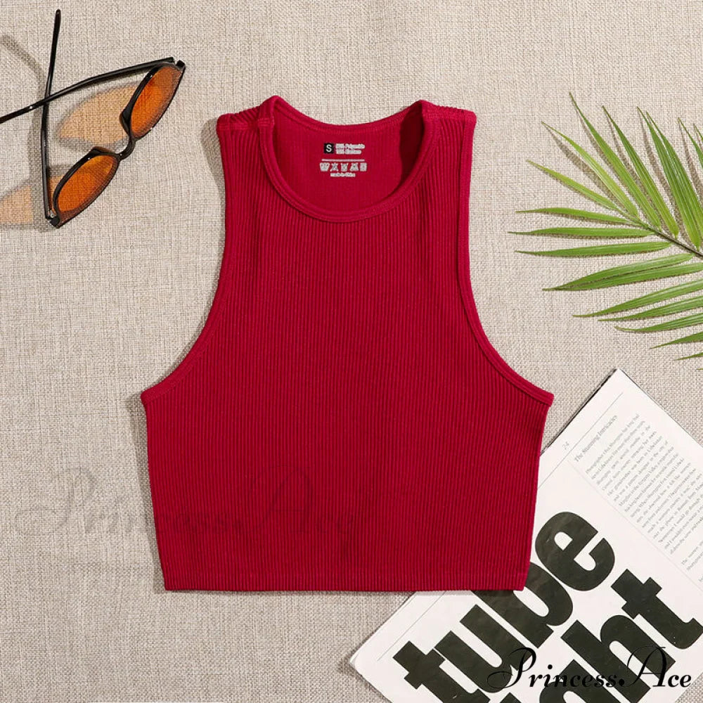 Solid Basic Seamless Streetwear Tank Tops