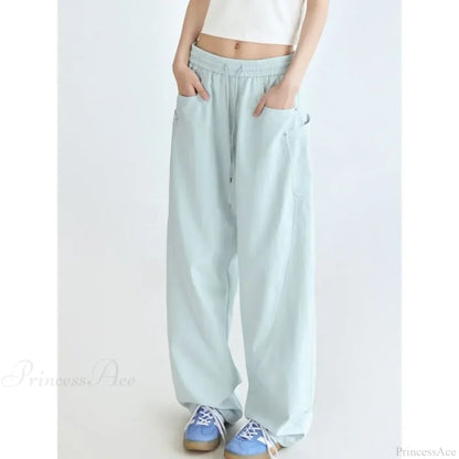 Solid Color Cargo Women Y2K Pants