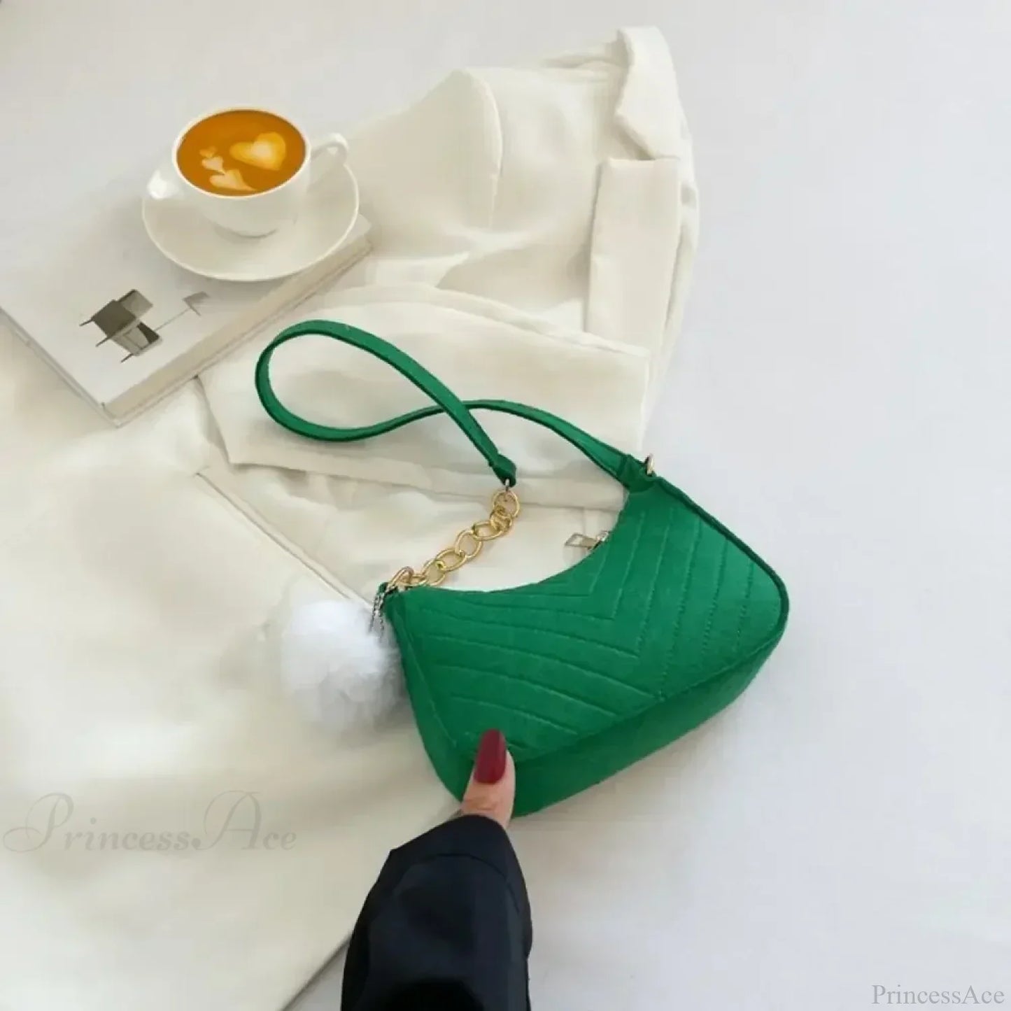 Solid Color Mini Underarm Shoulder Bag