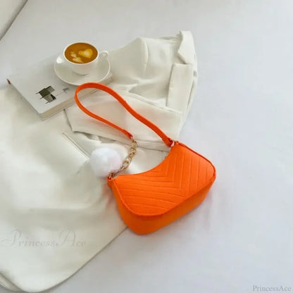 Solid Color Mini Underarm Shoulder Bag