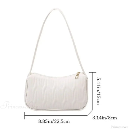 Solid Color PU Leather Women Shoulder Bag