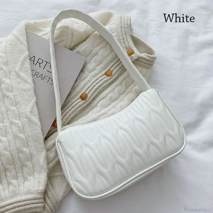 Solid Color PU Leather Women Shoulder Bag