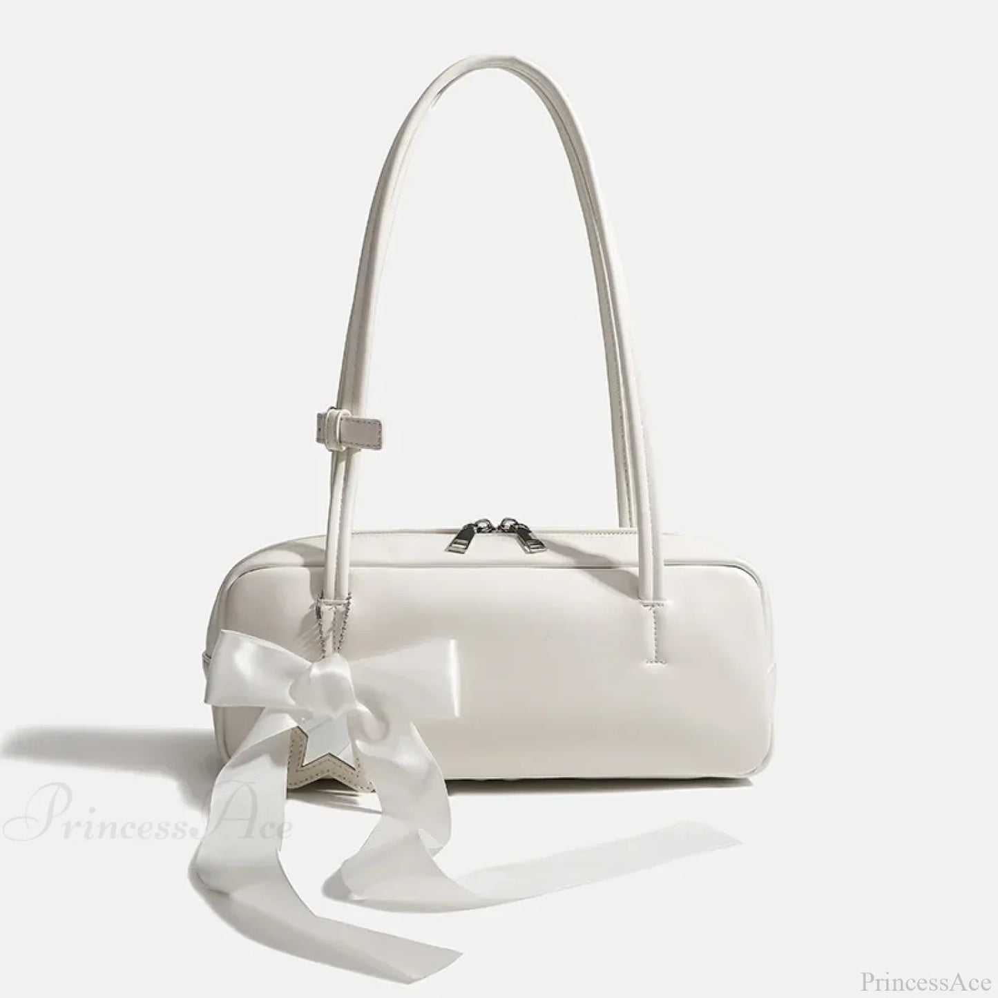 Solid Color Zipper Shoulder Bag for Women